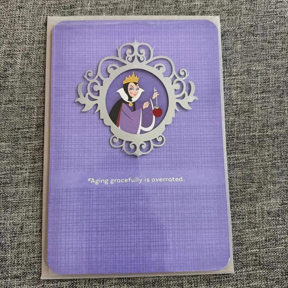 Hallmark Disney Birthday Greeting Card Snow White Witch Aging Gracefully Is